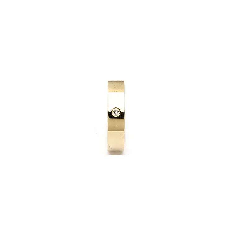 Trouwring in 14 karaat goud 0,05 ct
