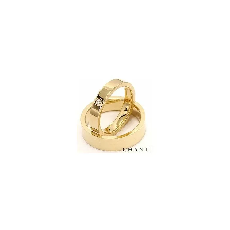 diamant trouwringen in 14 karaat goud 0,05 ct - set