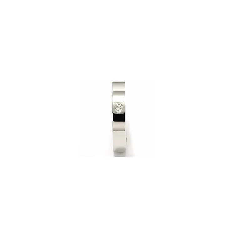 briljant trouwring in 14 karaat witgoud 0,05 ct