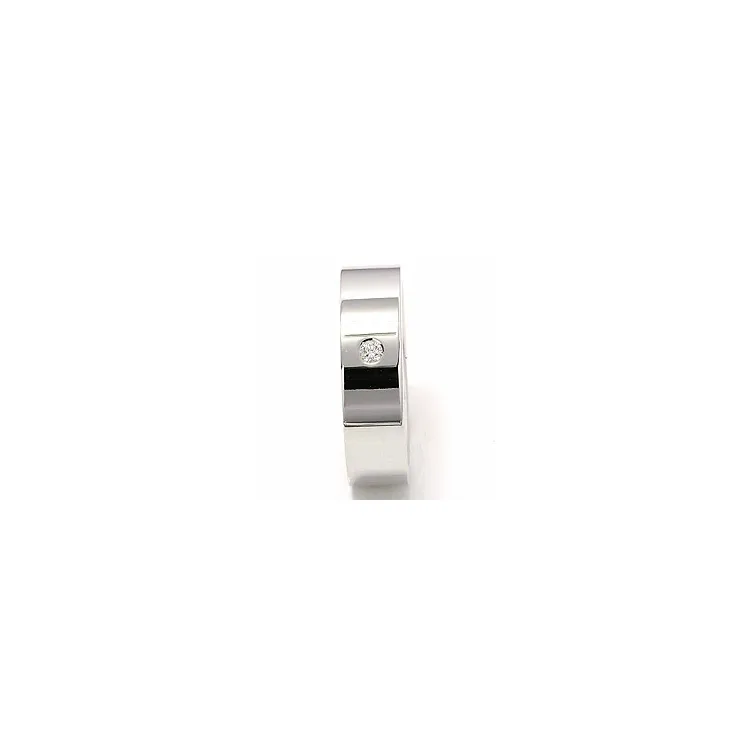 diamant trouwring in 14 karaat witgoud 0,05 ct