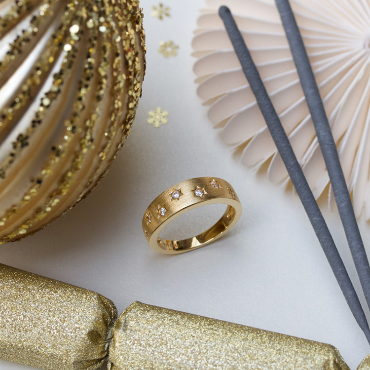 zirkoon ring in verguld sterlingzilver