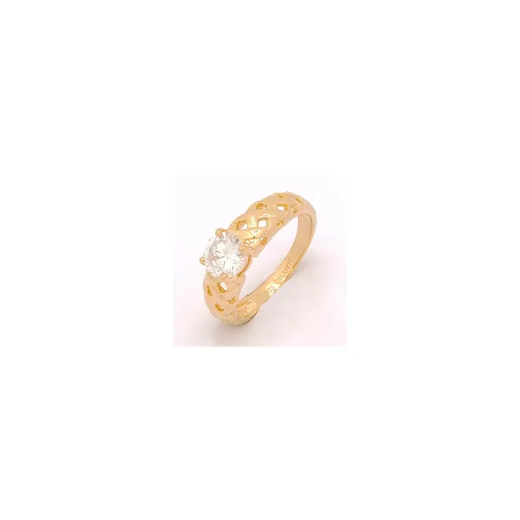 zirkoon ring in verguld sterlingzilver