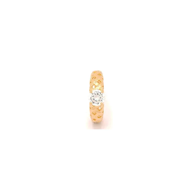zirkoon ring in verguld sterlingzilver