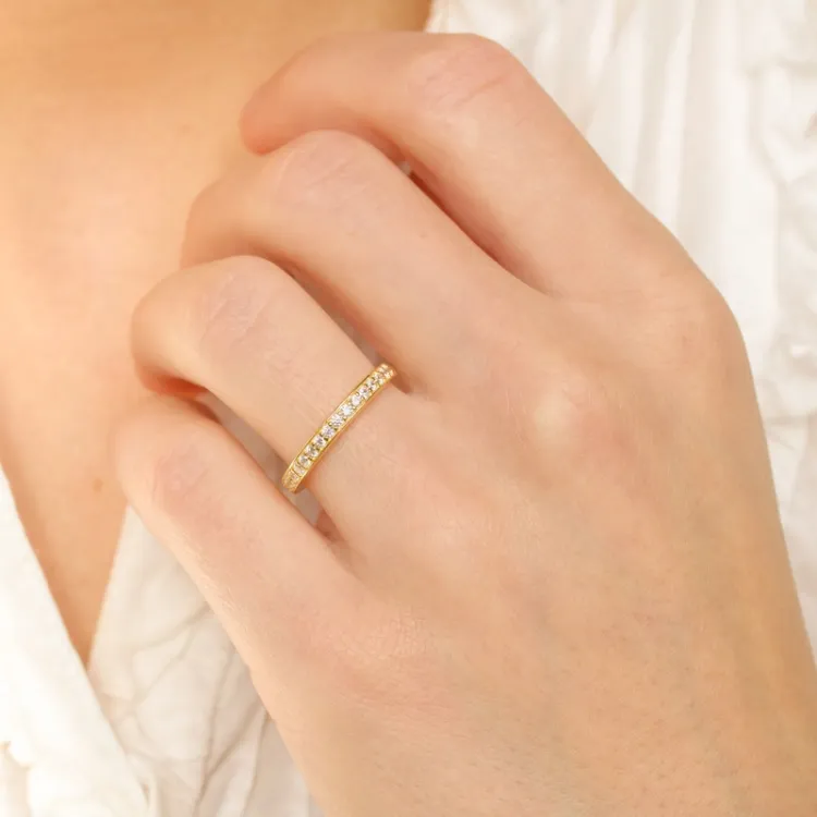 Elegant ring in verguld sterlingzilver