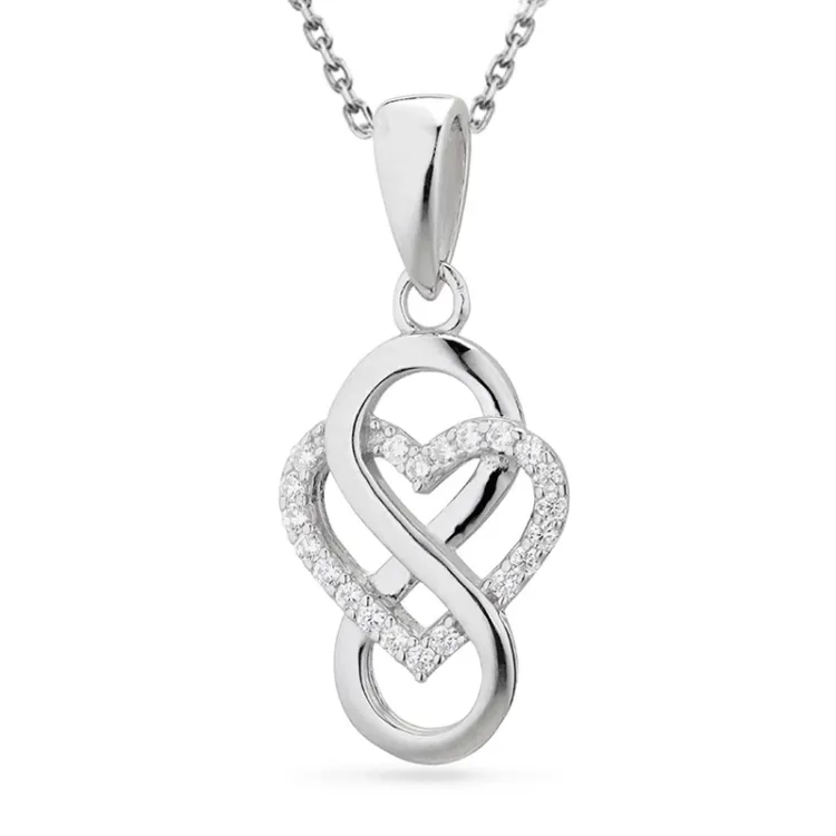 hart infinity hanger met ketting in zilver
