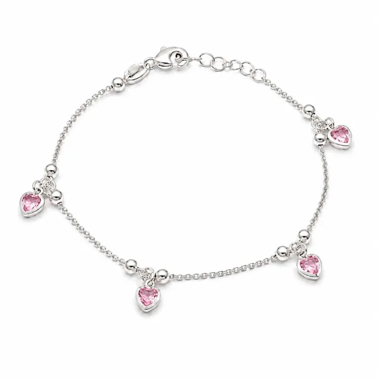 hart armband in zilver met hanger in zilver - Little Ones
