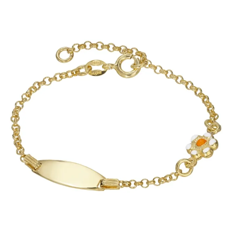 bloem kinder armband in verguld sterlingzilver - Little Ones