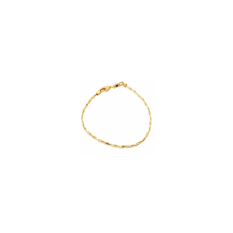 Gedraaide armbanden in verguld sterlingzilver  x 1,3 mm