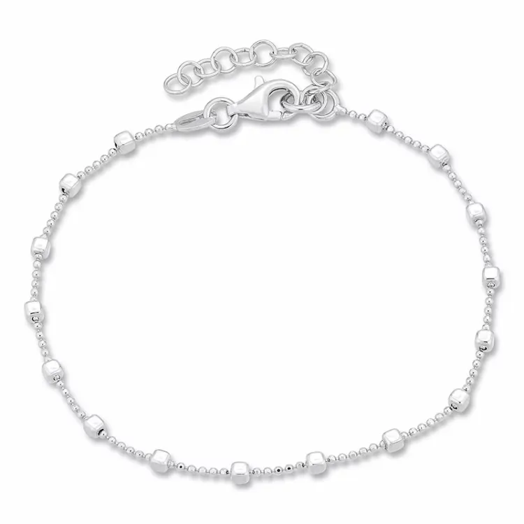 kogelarmband in zilver 17 plus 3 cm x 2,1 mm