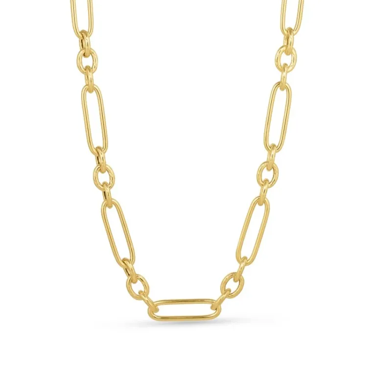 figaro ketting in verguld sterlingzilver 45 cm x 7,2 mm