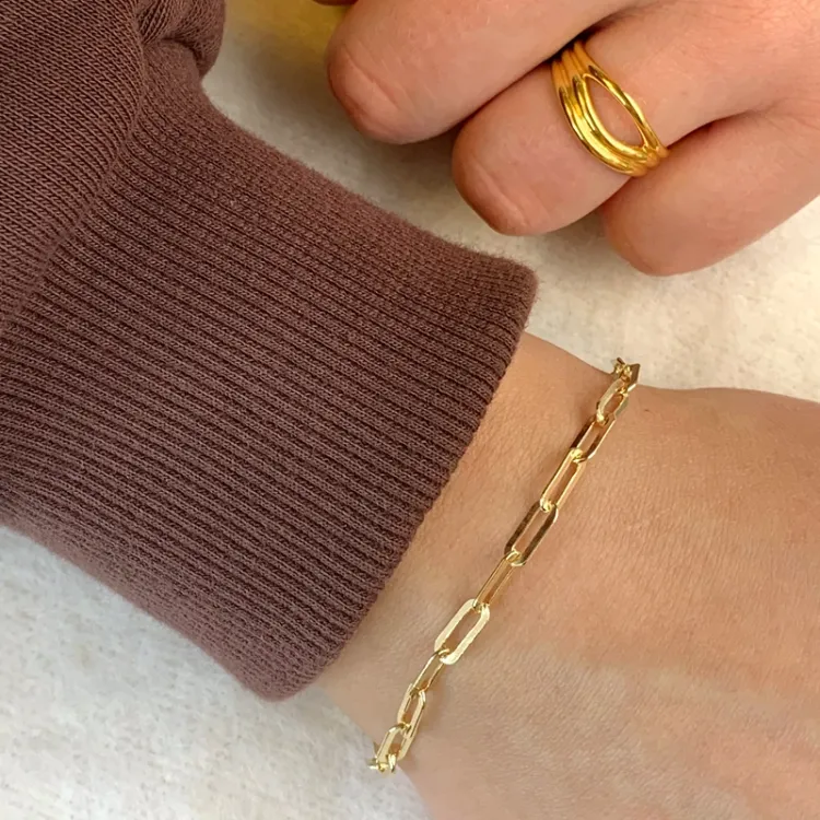 armband in verguld sterlingzilver  x 4,0 mm 