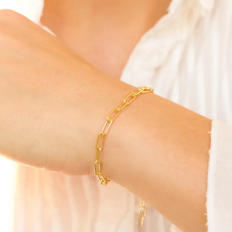 armband in verguld sterlingzilver  x 3,6 mm 