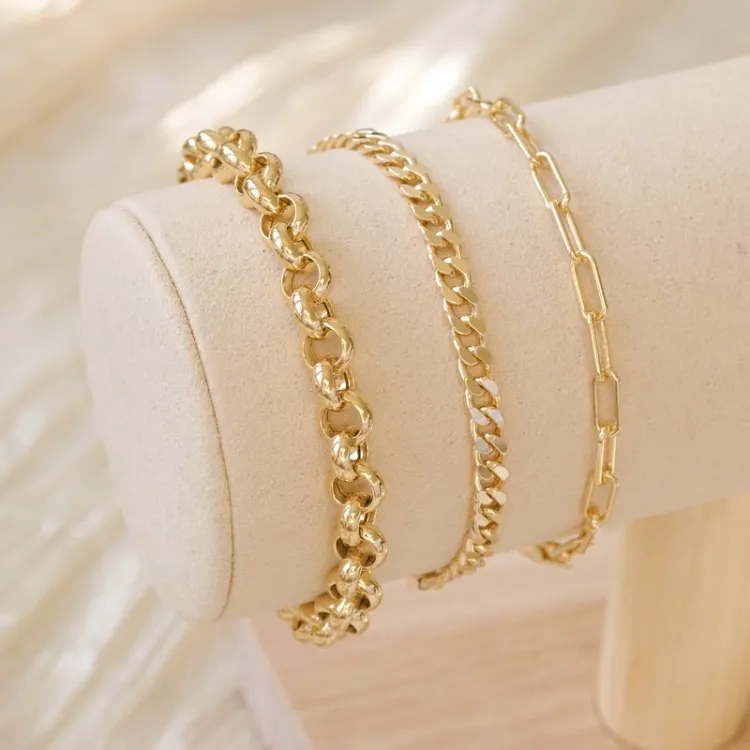 armband in verguld sterlingzilver  x 3,6 mm 