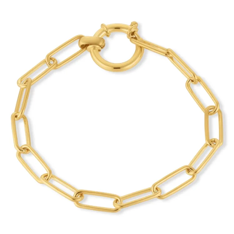 armband in verguld sterlingzilver 17, 18cm x 5,1 mm
