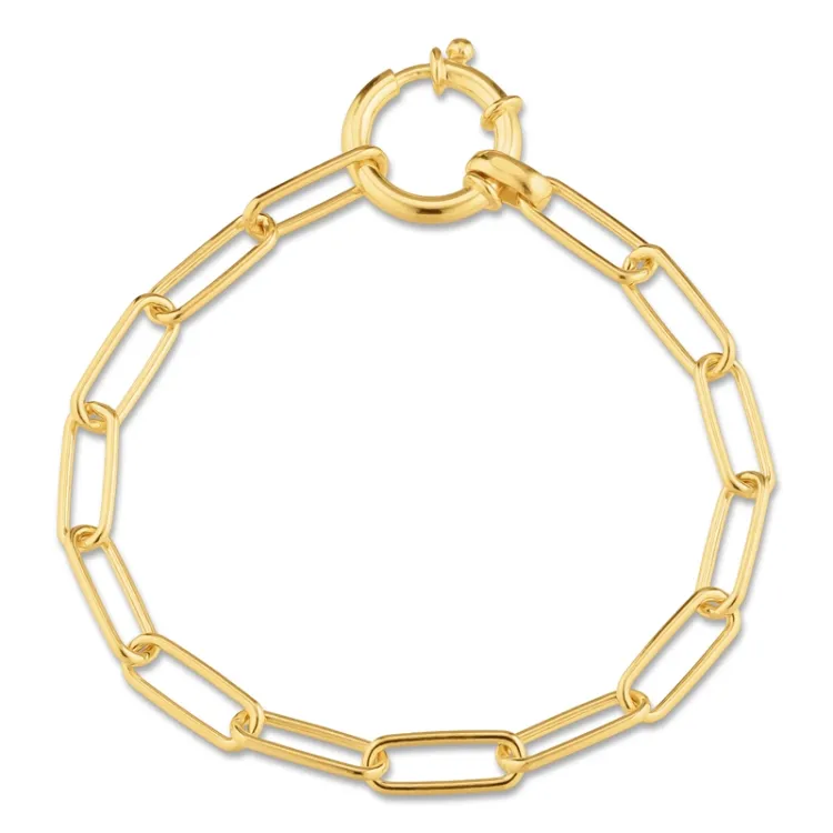 armband in verguld sterlingzilver 17, 18cm x 5,0 mm