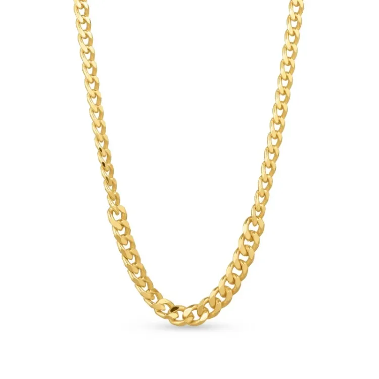 ketting in verguld sterlingzilver 45 cm x 5,5 mm