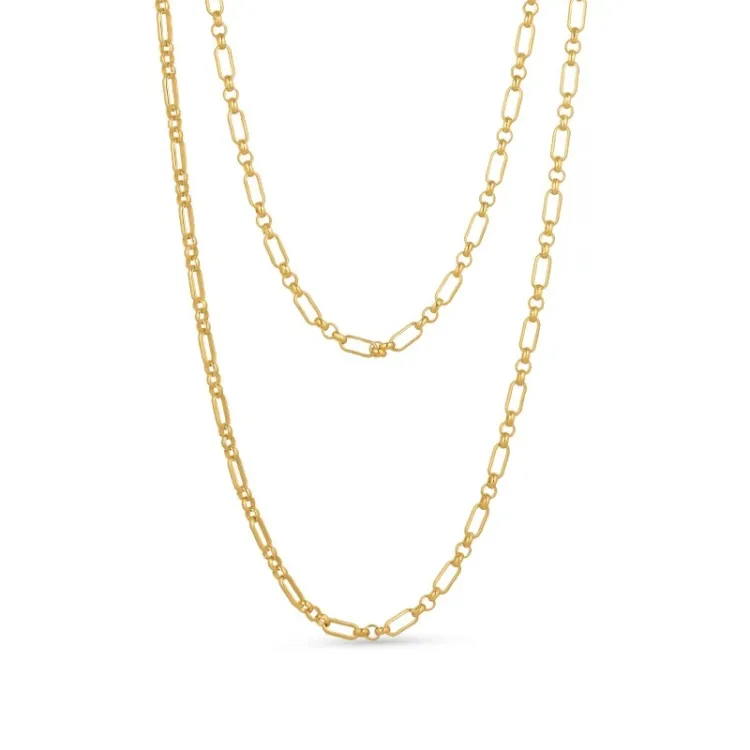 ketting in verguld sterlingzilver 38 cm x 2,8 mm