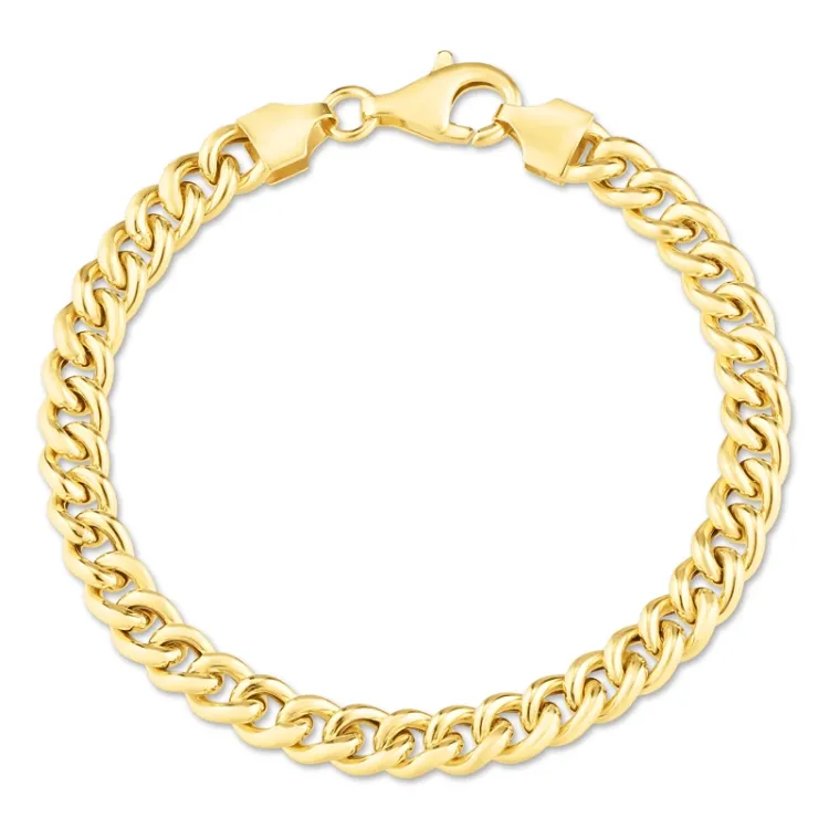 pantserarmband in verguld sterlingzilver x 5,7 mm