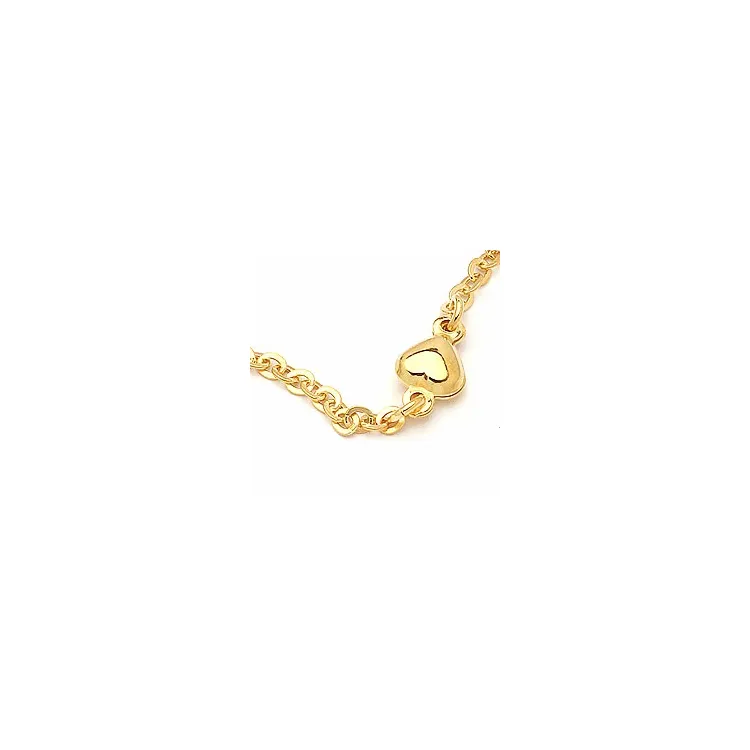 enkelbandje in verguld sterlingzilver met hanger in verguld