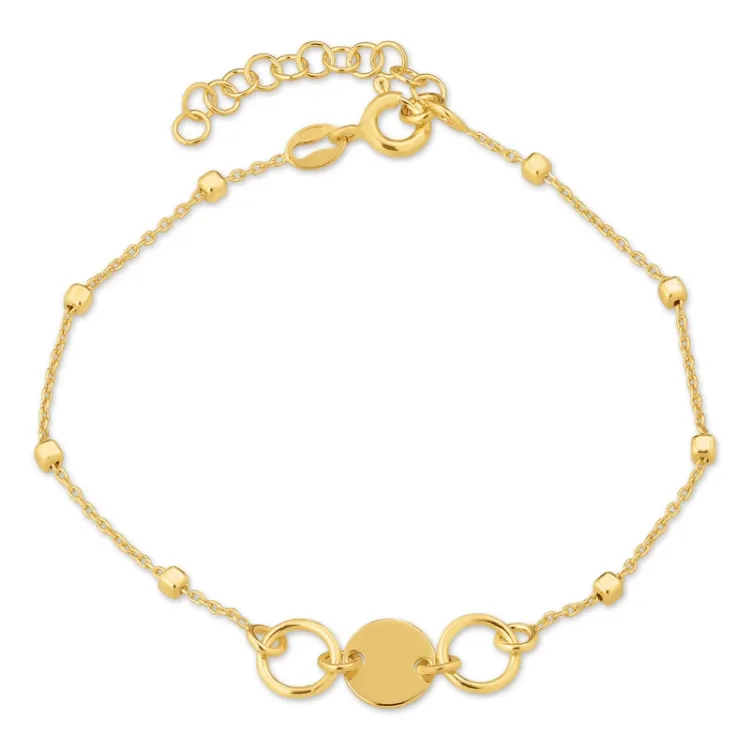 armband in verguld sterlingzilver met hanger in verguld sterlingzilver
