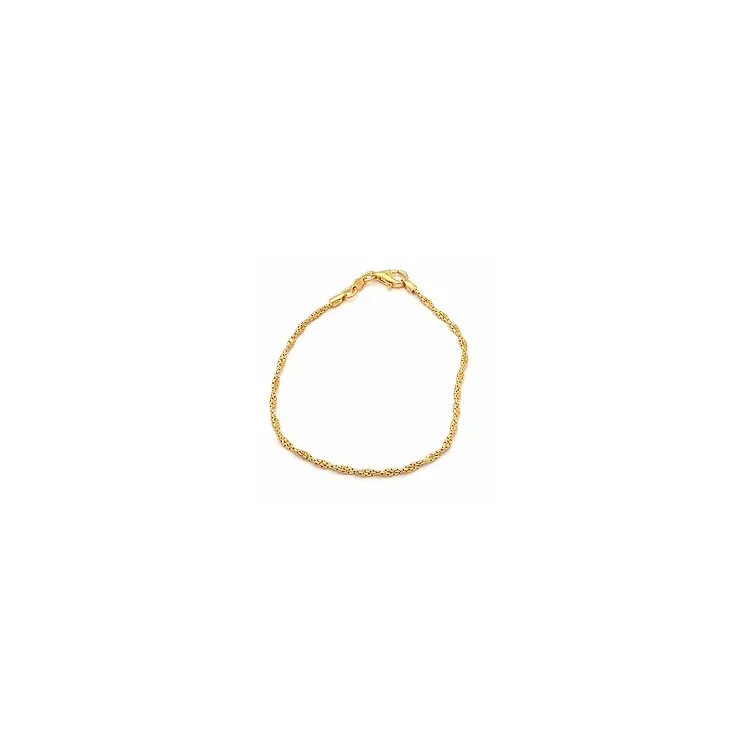Gedraaide armbanden in verguld sterlingzilver  x 1,9 mm