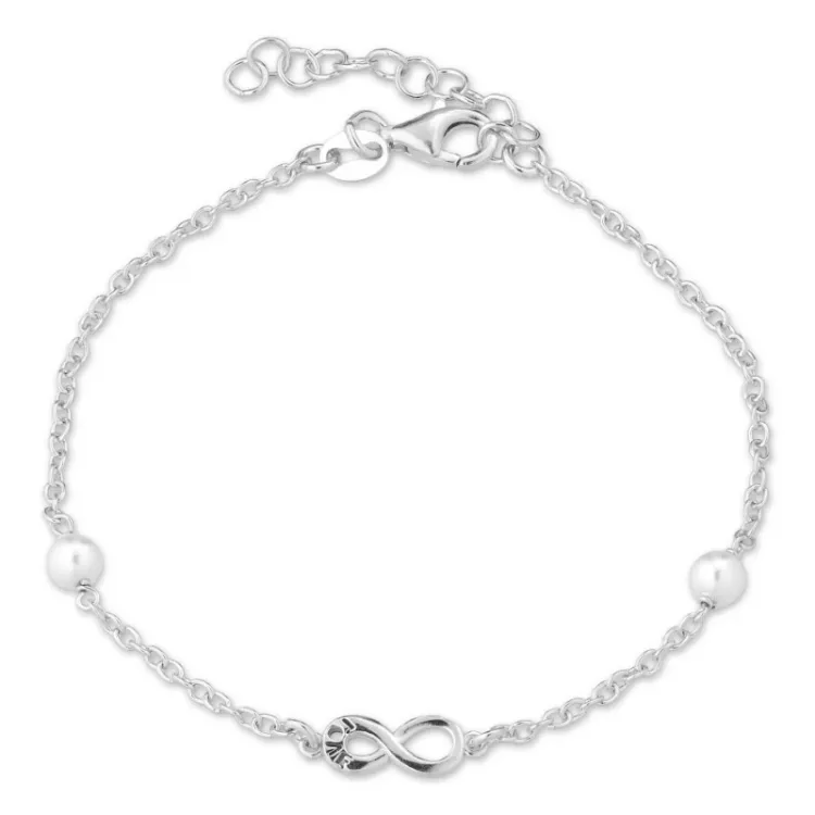 infinity armband in zilver met hanger in zilver