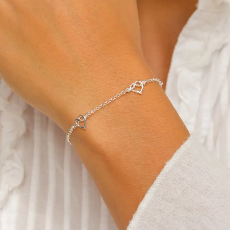 hart infinity armband in zilver met hanger in zilver