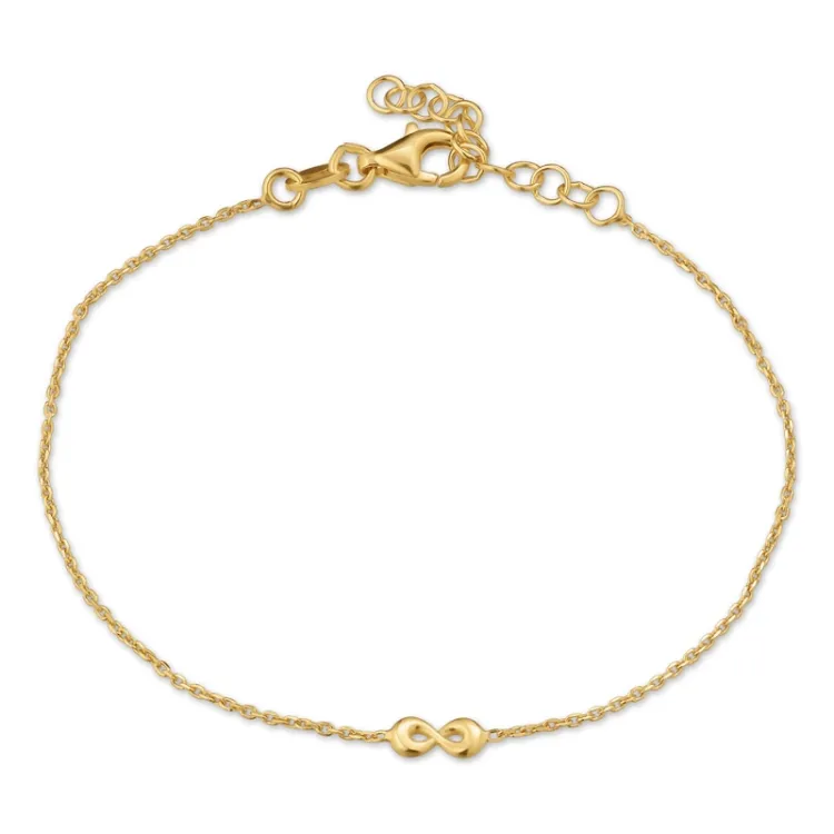 infinity armband in verguld sterlingzilver met hanger in verguld sterlingzilver