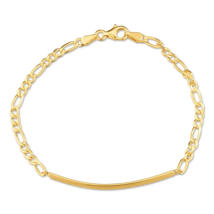 testsieraad armband in verguld sterlingzilver met hanger in verguld sterlingzilver