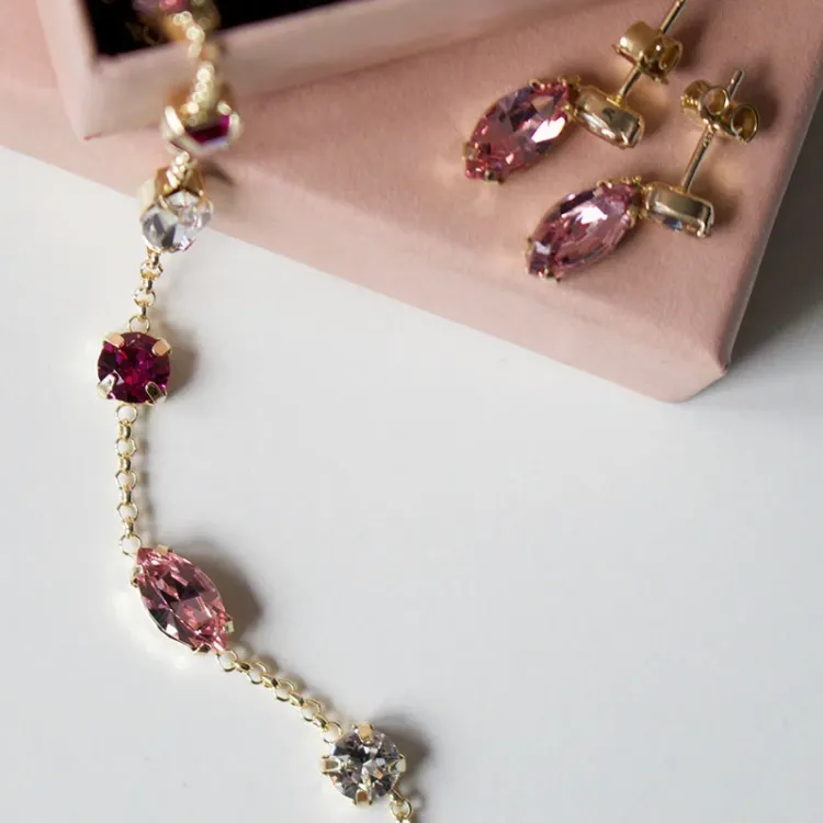 armband in verguld sterlingzilver met hanger in verguld sterlingzilver