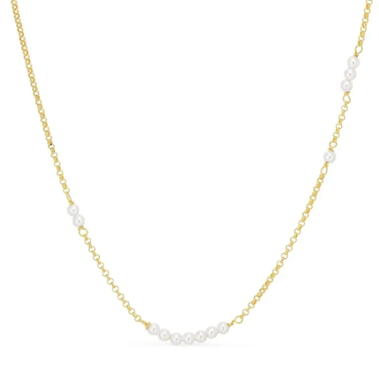 ketting in verguld sterlingzilver 40 plus 5 cm x 3,0 mm
