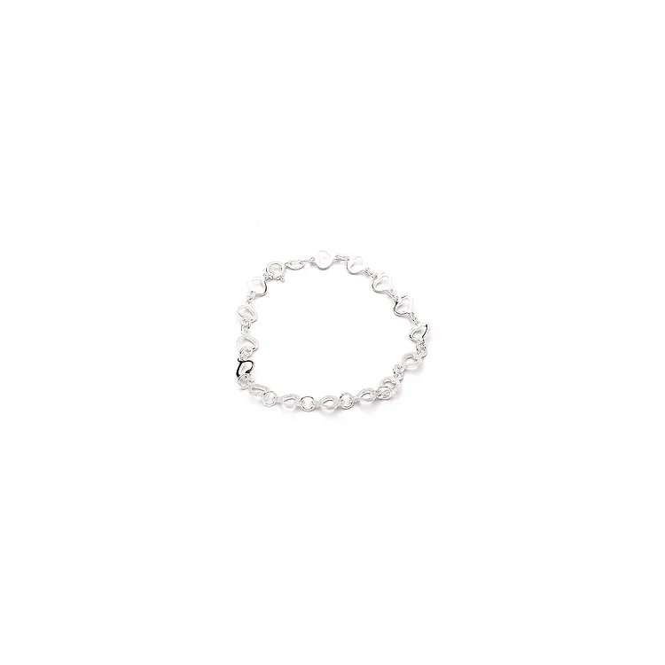 hart armband in zilver met hanger in zilver