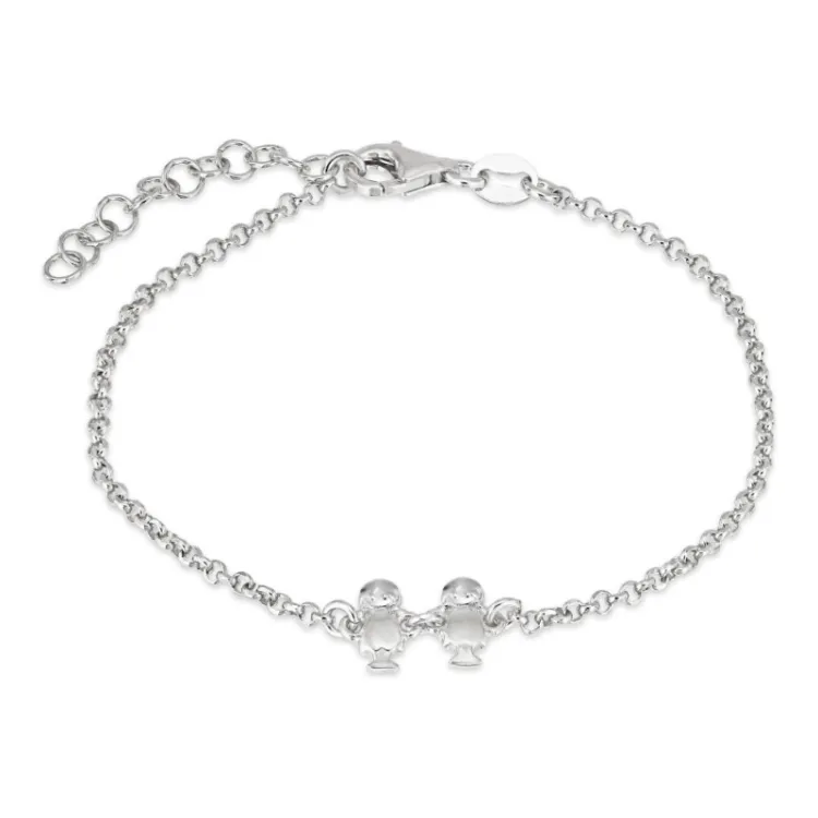 familie armband in zilver met Dochter - Dochter in zilver