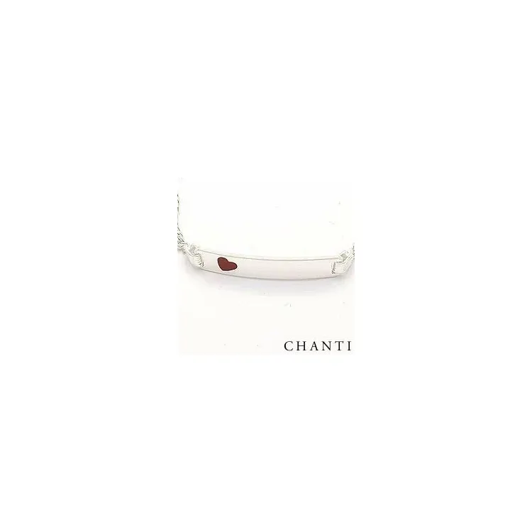 hart kinder armband in zilver met hanger in zilver