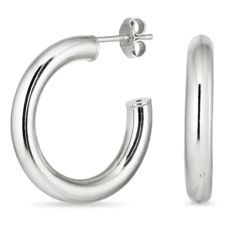 25 mm halfcreool in zilver