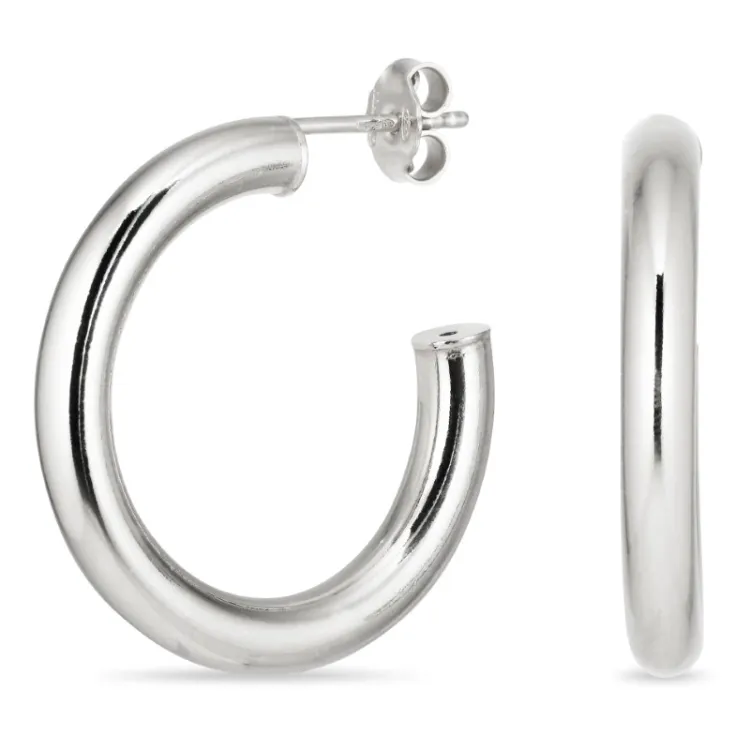 27 mm halfcreool in zilver