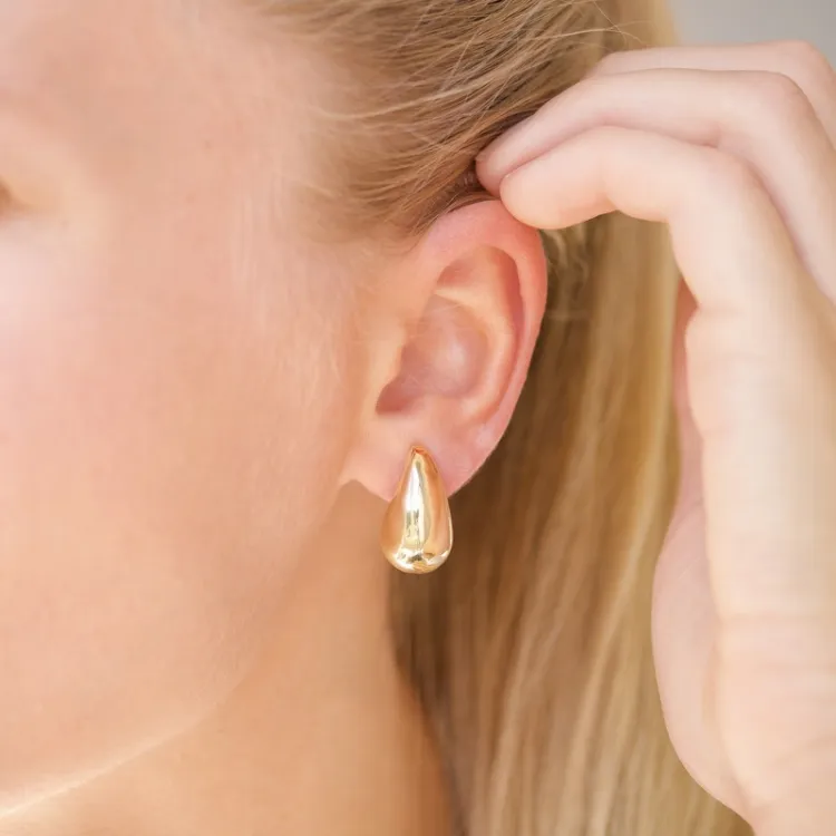 druppel oorbellen in verguld sterlingzilver