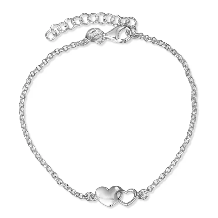 hart armband in zilver