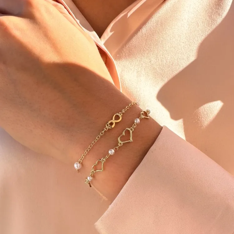 hart armband in verguld sterlingzilver