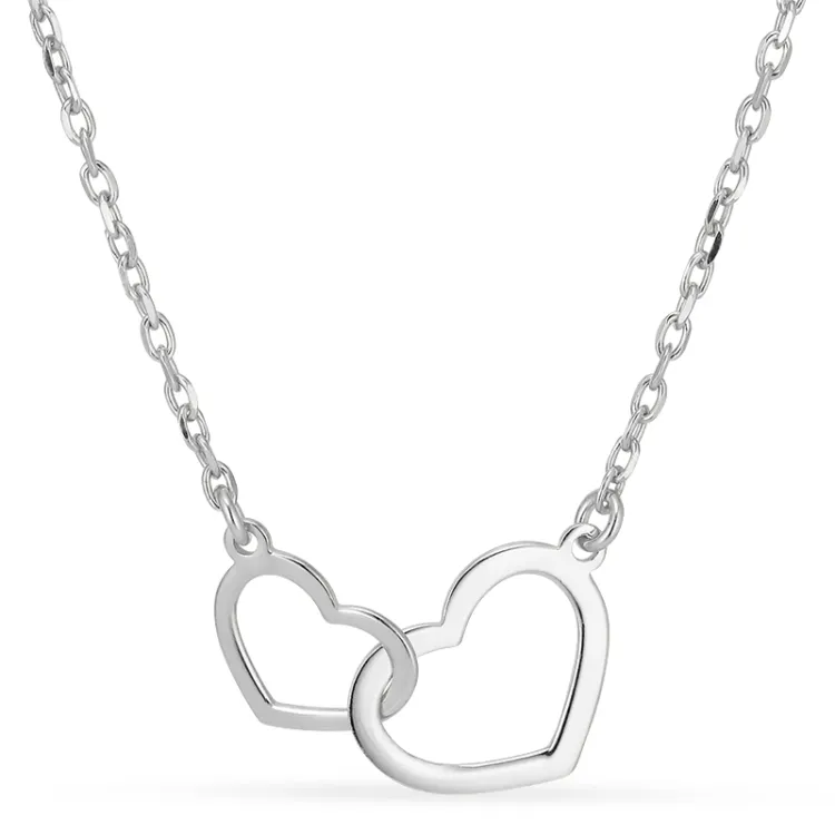 hart ketting in zilver