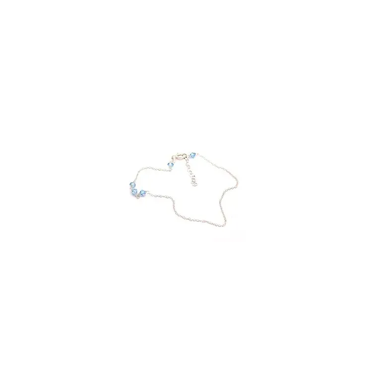 Rond enkelbandje in zilver