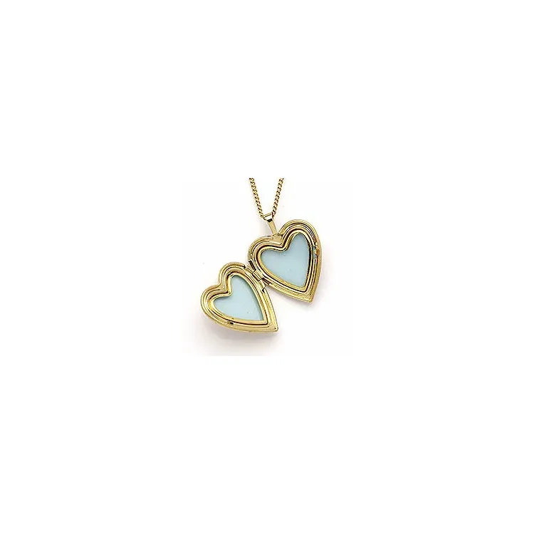 19 x 20 mm hart medaillon in verguld sterlingzilver