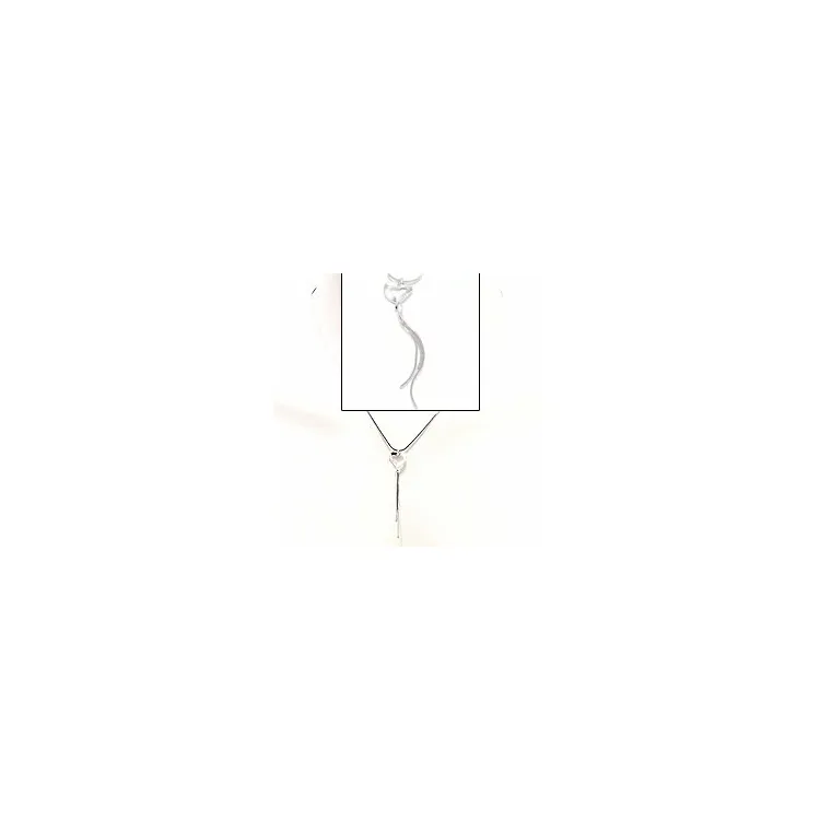 hart hanger met ketting in zilver