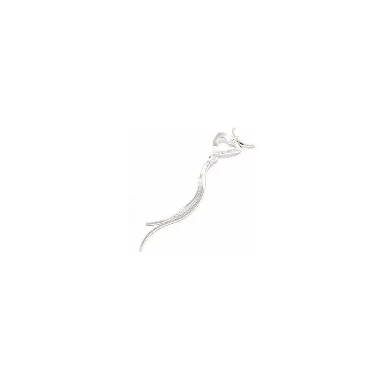 hart hanger met ketting in zilver