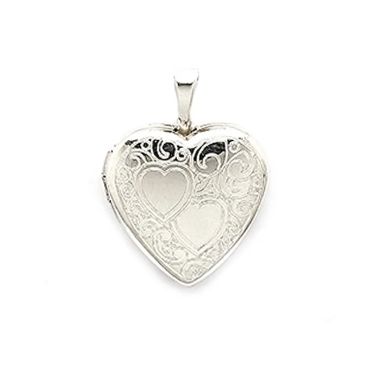 Hart medaillon in zilver