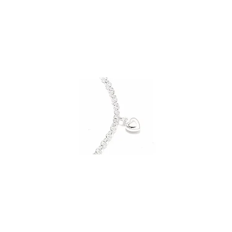 hart armband in zilver met hanger in zilver