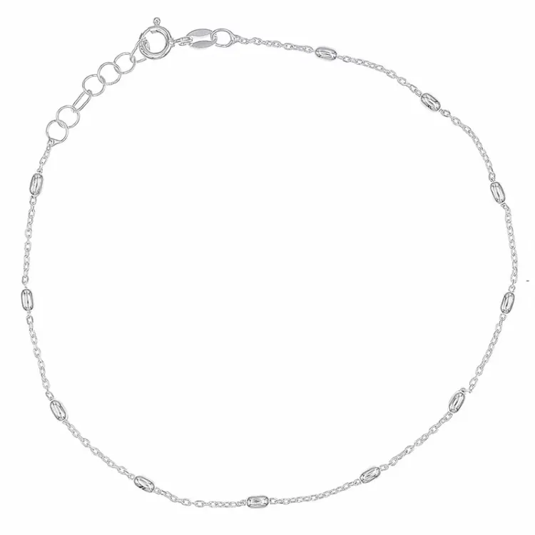 Eenvoudige enkelbandje in zilver