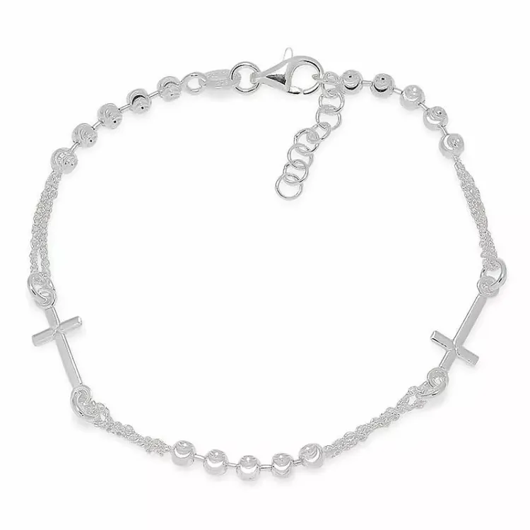 kruis armband in zilver