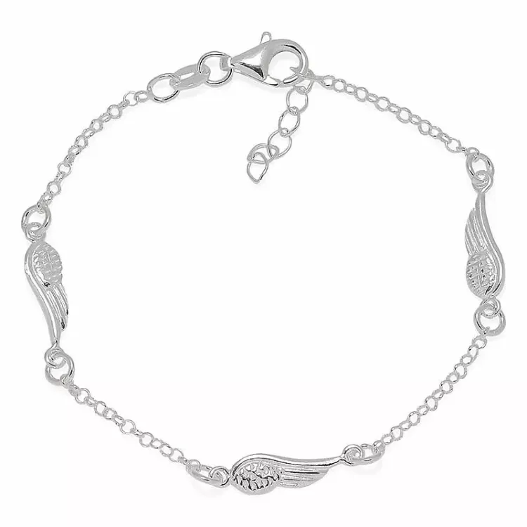 vleugel armband in zilver