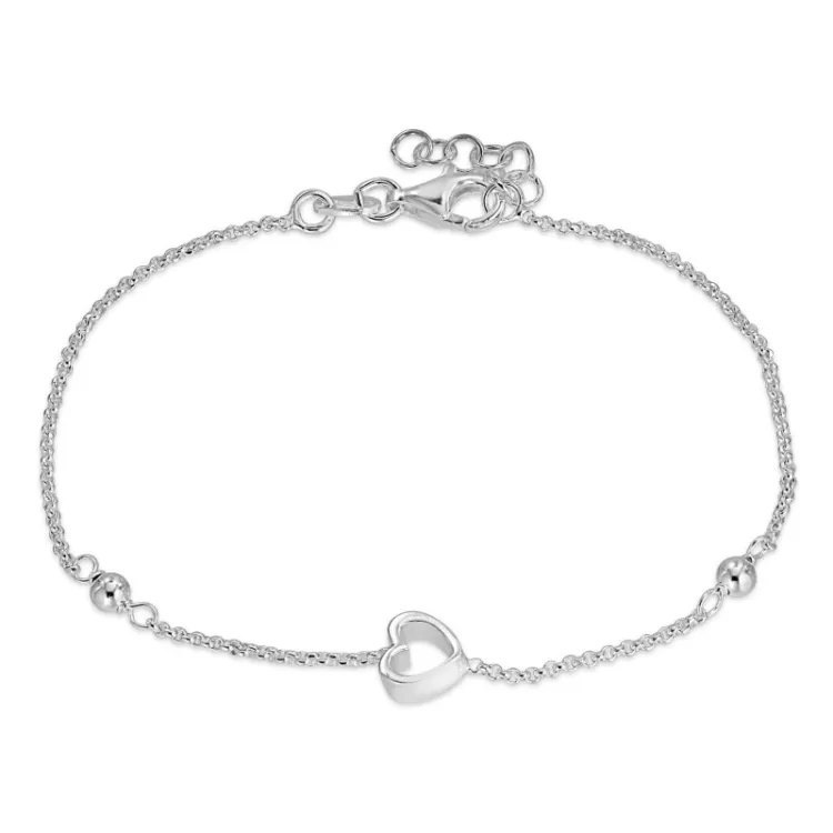 Elegant hart armband in zilver